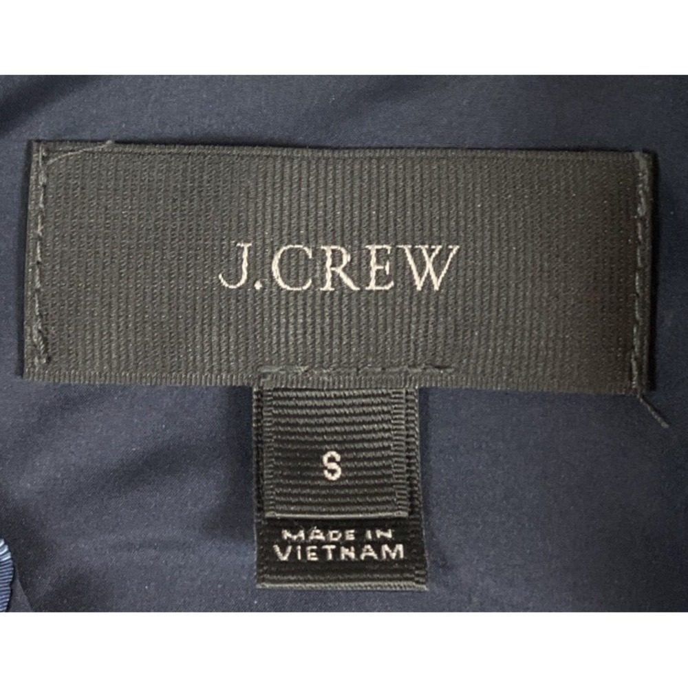 J. Crew Black‎ Label Down Vest Women's Small Blue White Gingham Check Full Zip - Picture 4 of 10